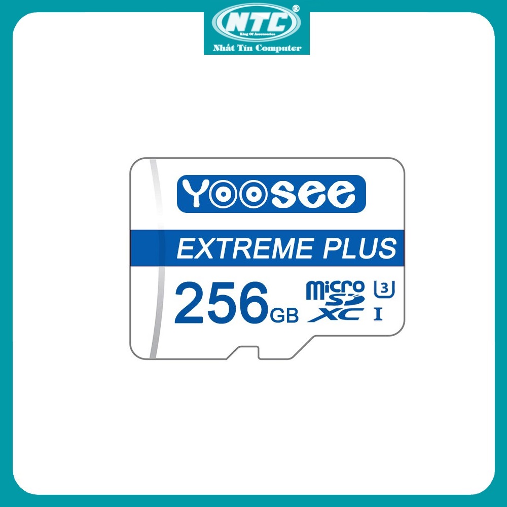 Thẻ nhớ microSDXC Yoosee Extreme Plus 128GB UHS-I U3 4K R90MB/s W40MB/s (Trắng xanh) - chuyên camera và điện thoại