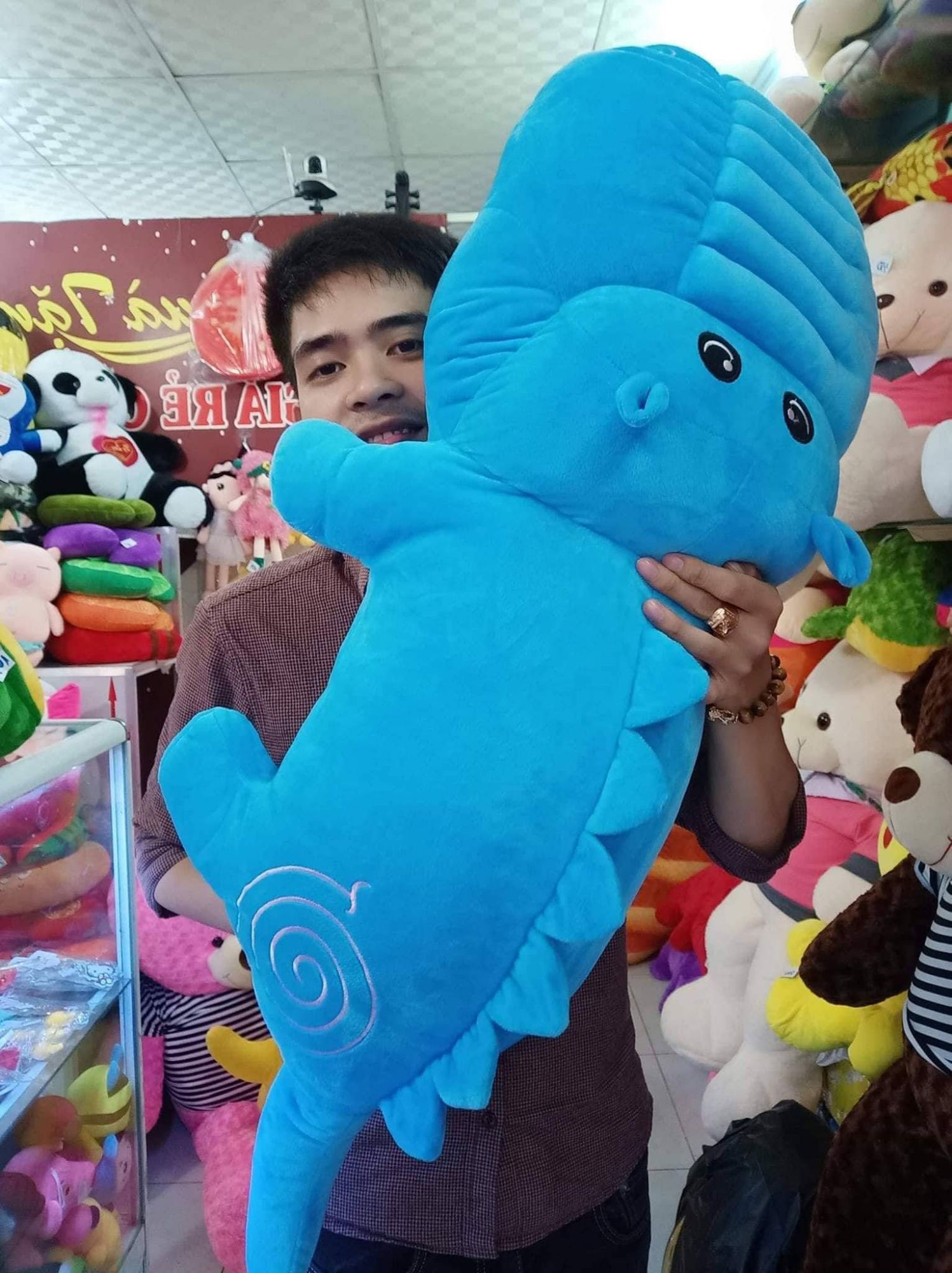 GẤU BÔNG HÀ MÃ SIÊU TO KHỔ VẢI 1M2 CAO 1M