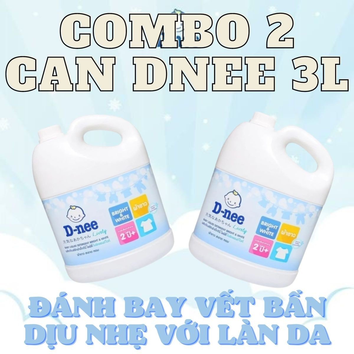 Nước giặt xả dnee thái lan đủ màu 3000ml tem đại thịnh, dịu nhẹ, không gây kích ứng da- nước giăt dnee, nước giặt thái, nước giăt thai, nước giặt cho bé, nước xả dnee - nuoc giat dnee 3l