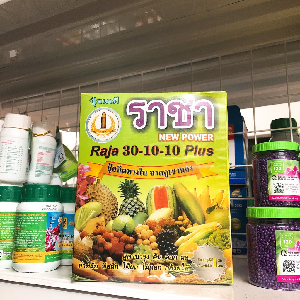 Phân bón kích thích nảy chồi lá raja 30-10-10 plus thái lan