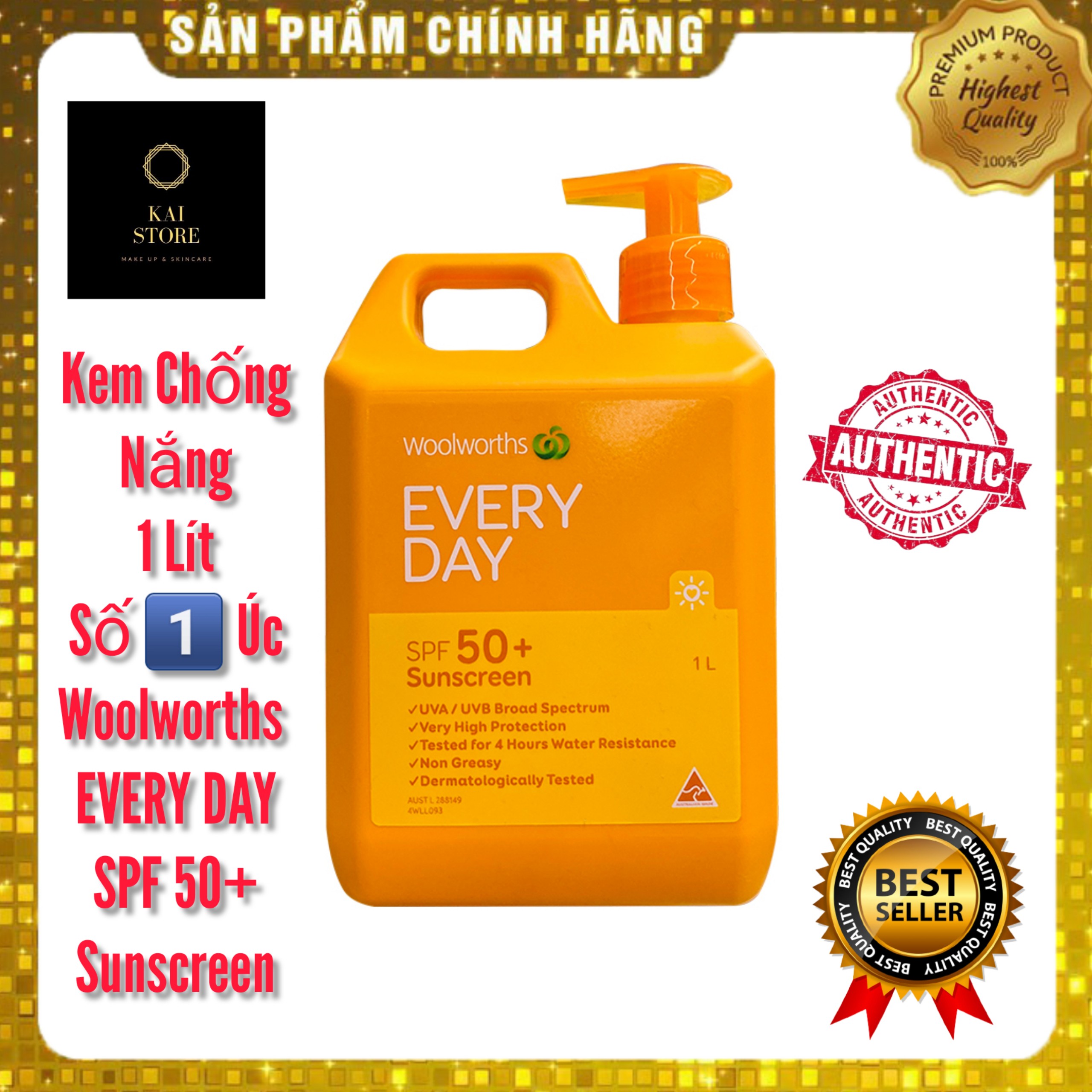 Kem chống nắng Woolworths Everyday SPF 50 Sunscreen
