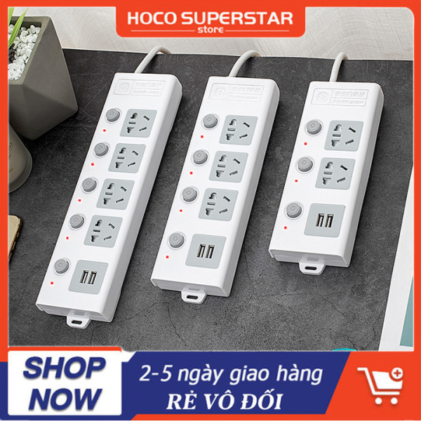 Bảng giá 1.8M Ổ cắm điện đa năng thông minh Ổ cắm công tắc độc lập 4 cổng USB 5v sạc nhanh, chịu tải 4000W, tiết kiệm 30 kilowatt H dây nối ổ điện lập phương đa năng tự ngắt