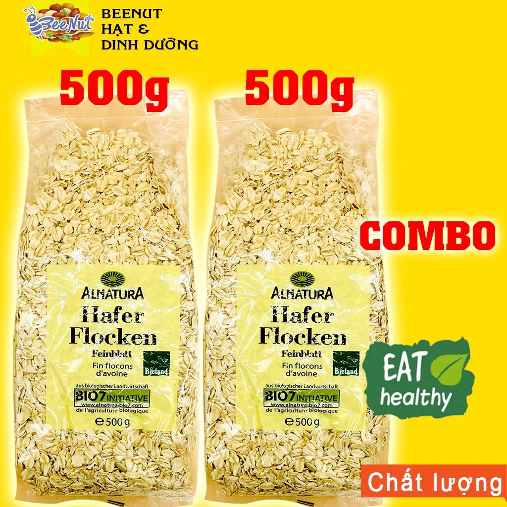 BÁO GIÁ COMBO 2 YẾN MẠCH NGUYÊN CHẤT JUSTOATS CÁN DÀY 907G | Shopee Lazada Sendo Tiki mới nhất 12 【HOT SALE】 Combo 2 Bịch 500g Yến Mạch Đức nguyên hạt cán dẹt - 100 tự nhiên cung cấp tinh bột vitamin và chất khoáng