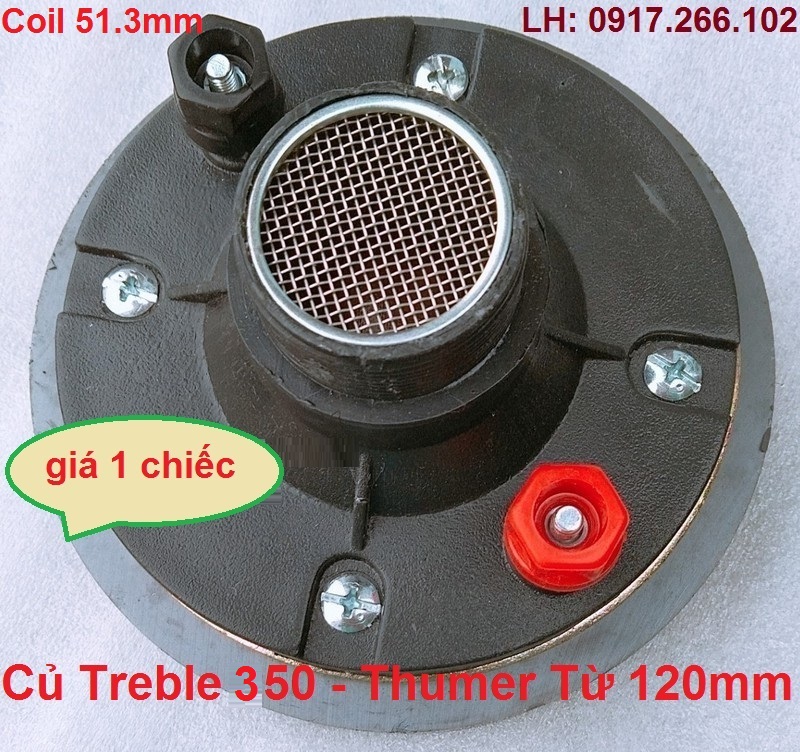 Loa treble kèn thumper có tặng tụ côn 51.3mm từ 120mm - giá 1 chiếc - củ trép 350 - không kèm phễu
