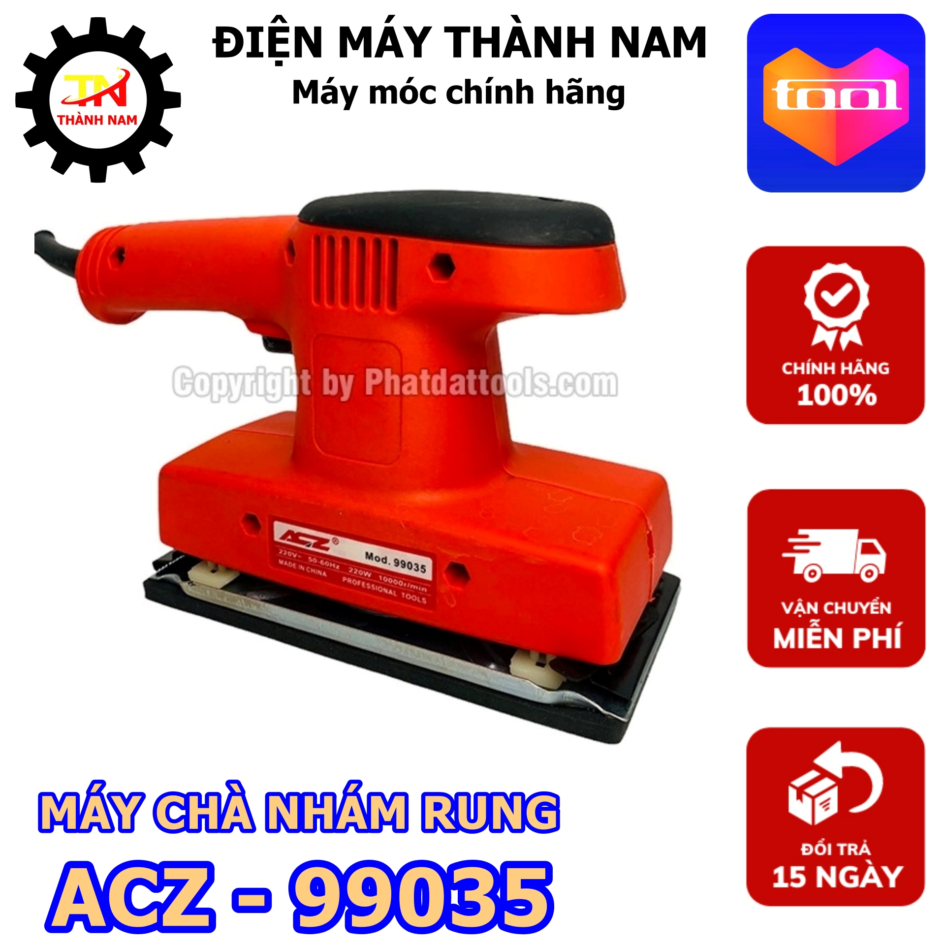 Máy chà nhám rung acz 99035 - công suất 220w - bảo hành 6 tháng