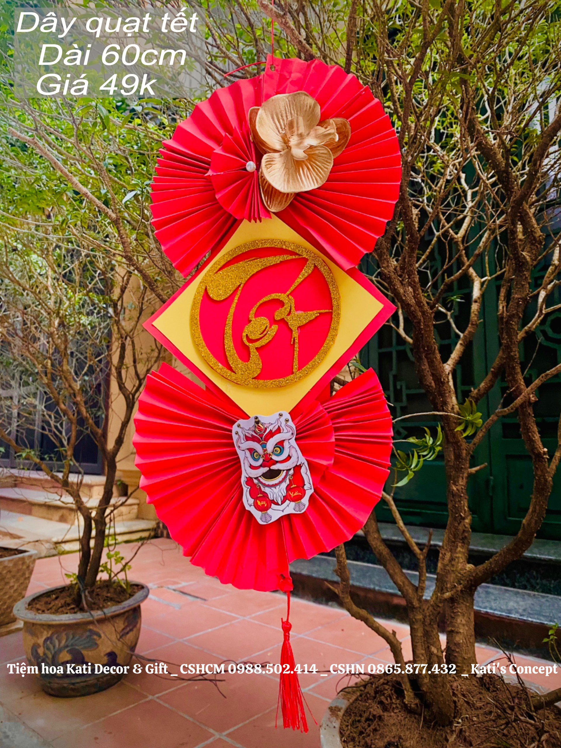 Dây pháo trang trí Tết 2024