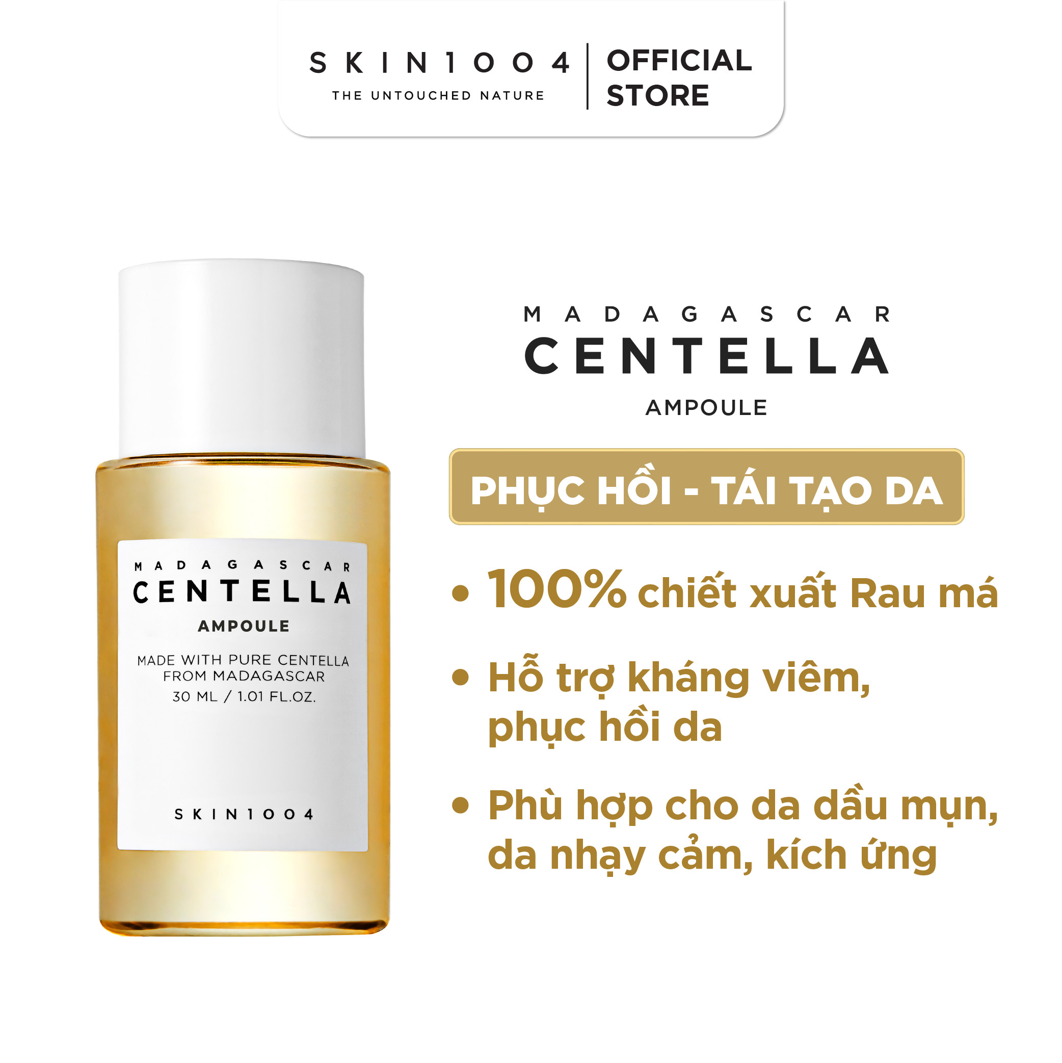 [ Hàng Tặng Không Bán ] Tinh chất Skin1004 Madagascar Centella Ampoule 30ml ( không ống hút )