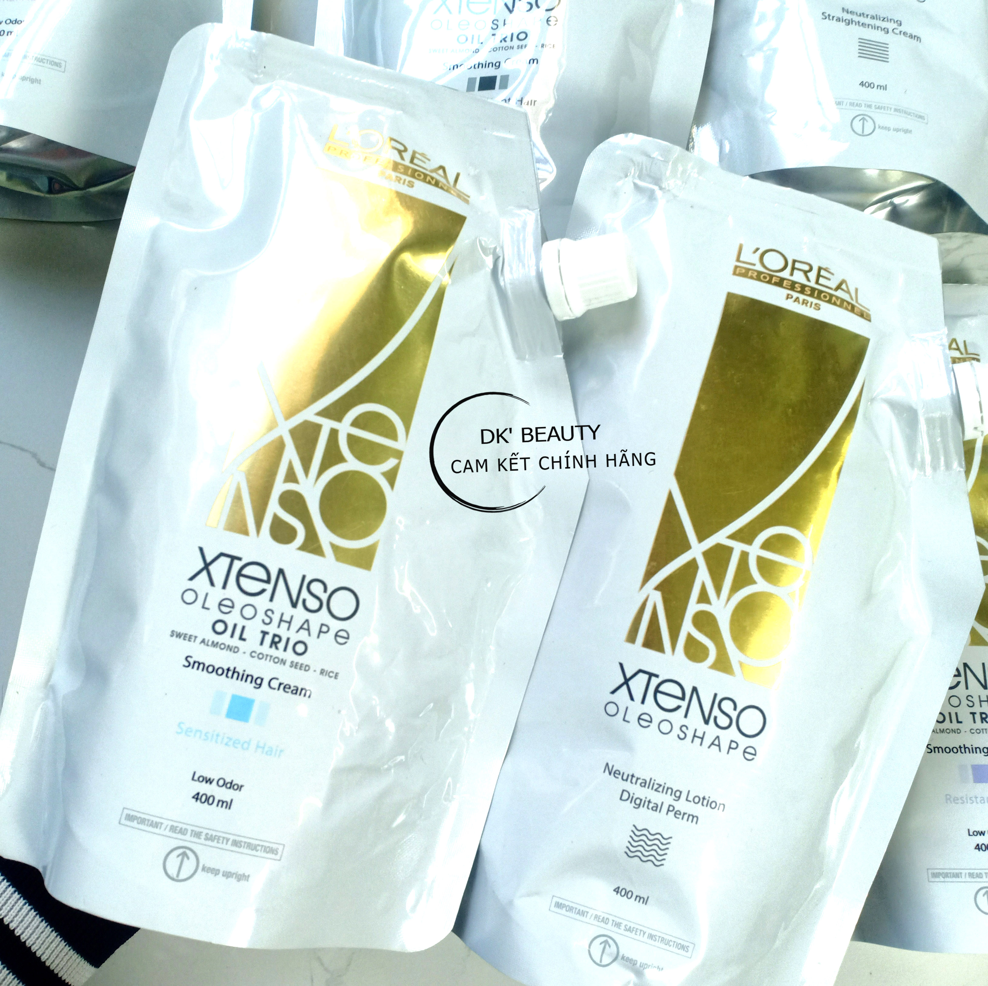 Thuốc Duỗi Tóc, Uốn Tóc, Dập Uốn, Dập Kem Oleo Shape - 400ml - Loreal Professionnel