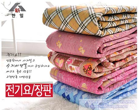 Chăn đệm điện Hàn Quốc cao cấp loại to 135cmx180cm chất liệu cotton
