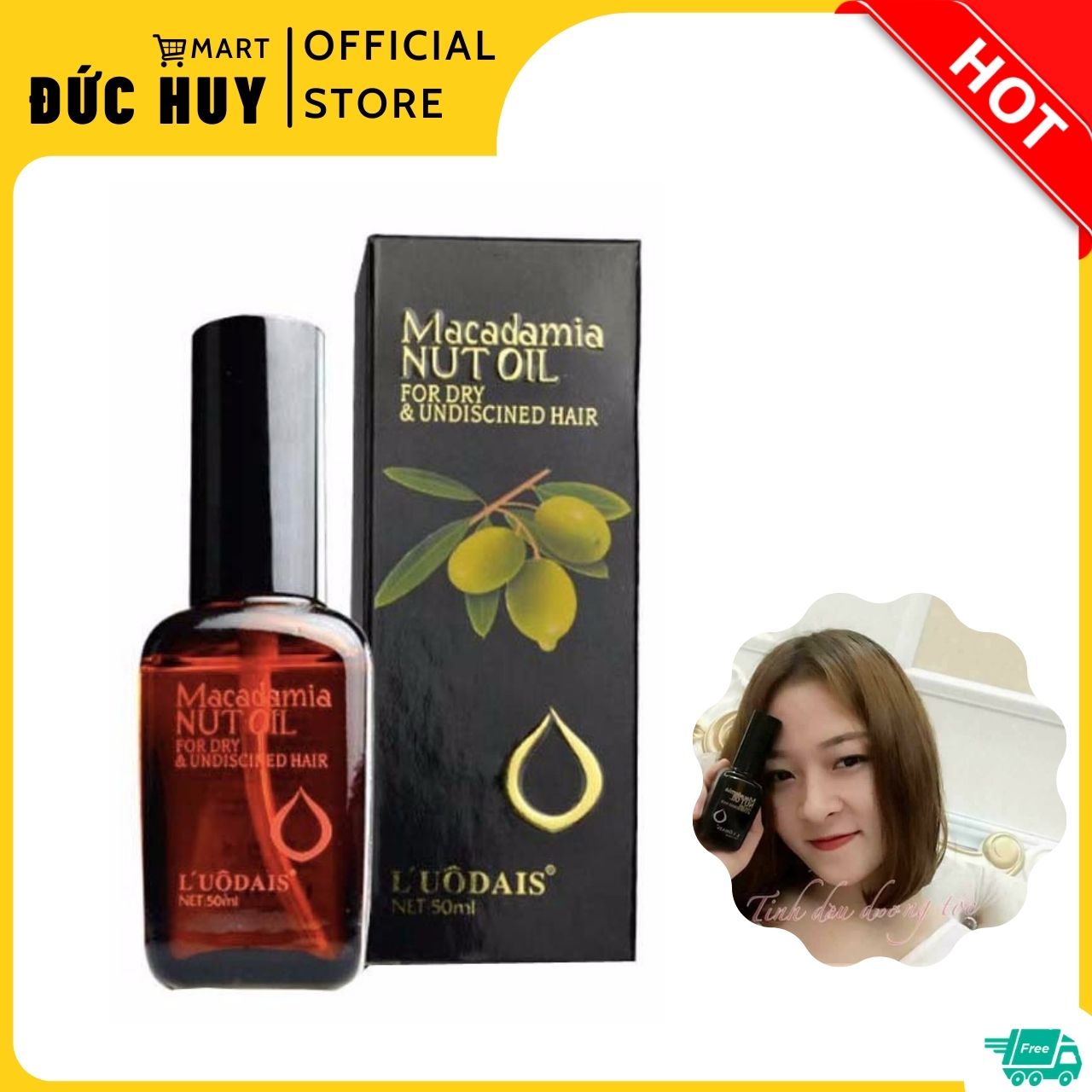 [Chính Hãng] Tinh Dầu Dưỡng Tóc Macadamia Nut Oil - 50ML