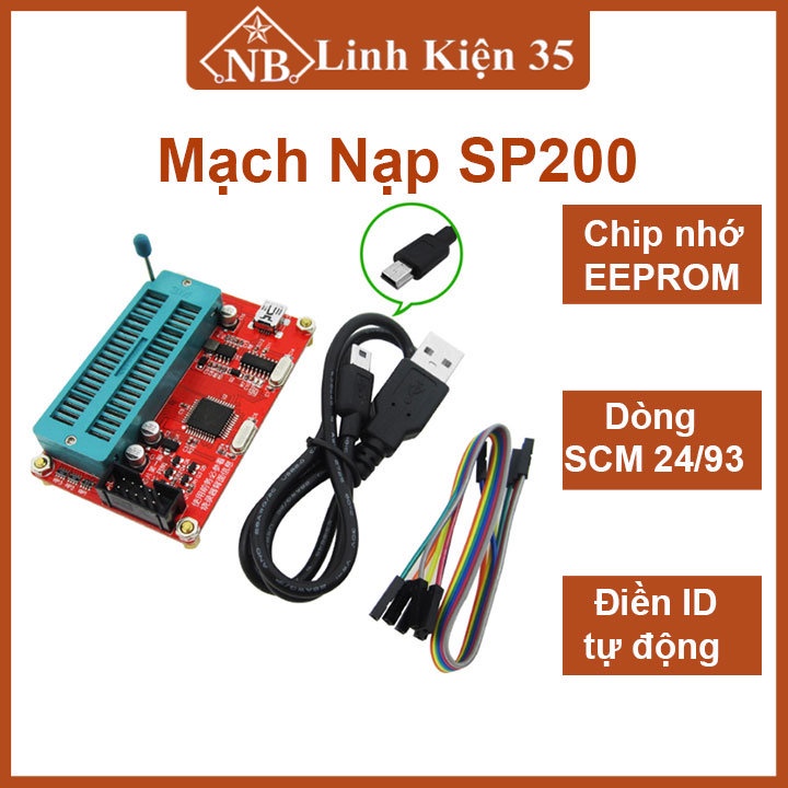 Mạch nạp sp200 lập trình chip nhớ eeprom dòng scm / 24/93