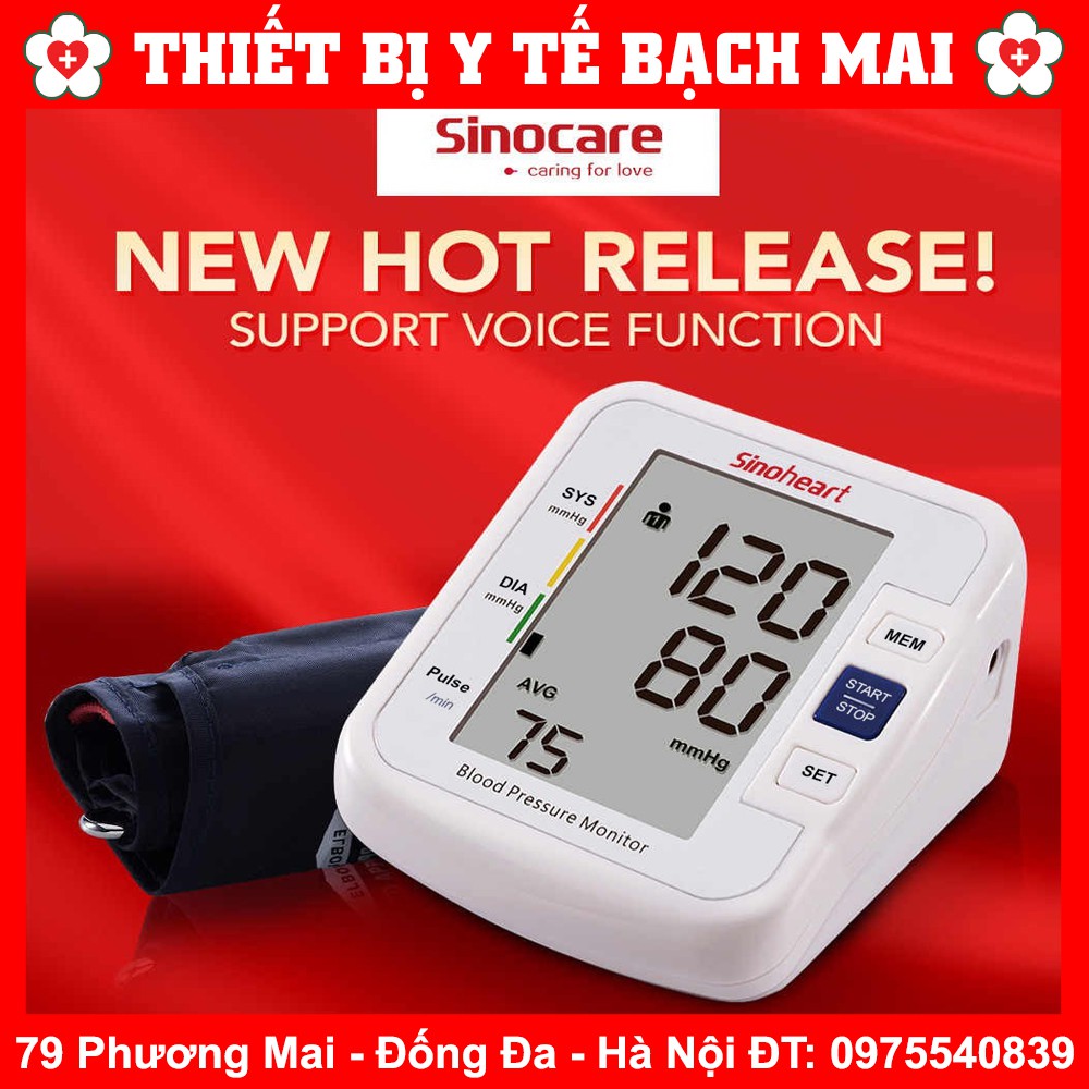 Máy Đo Huyết Áp Sinoheart BA-801 [Chính Hãng Sinocare Công Nghệ Đức]
