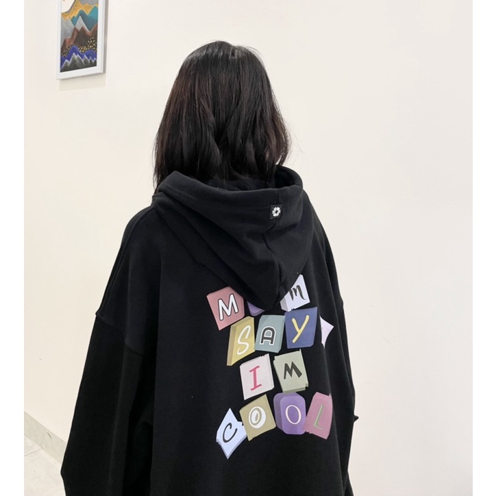 Áo Hoodie Canva Đen