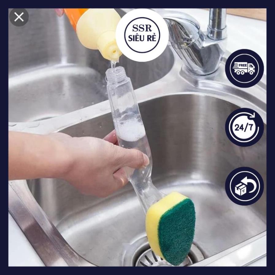 Cây Cọ Rửa Chén Đa Năng Có Chổ Đựng Xà Phòng (LA2634)