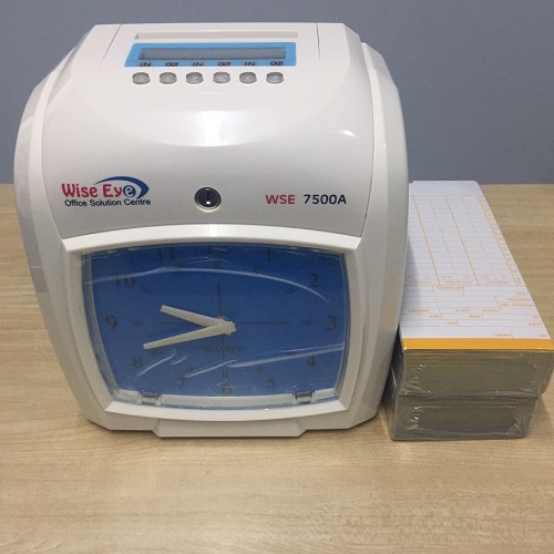 Máy chấm công thẻ giấy Wise Eye WSE- 7500A - Dồng hồ kim