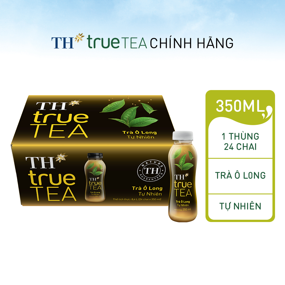 Thùng 24 chai trà ô long tự nhiên TH True Tea 350ml 350ml x 24
