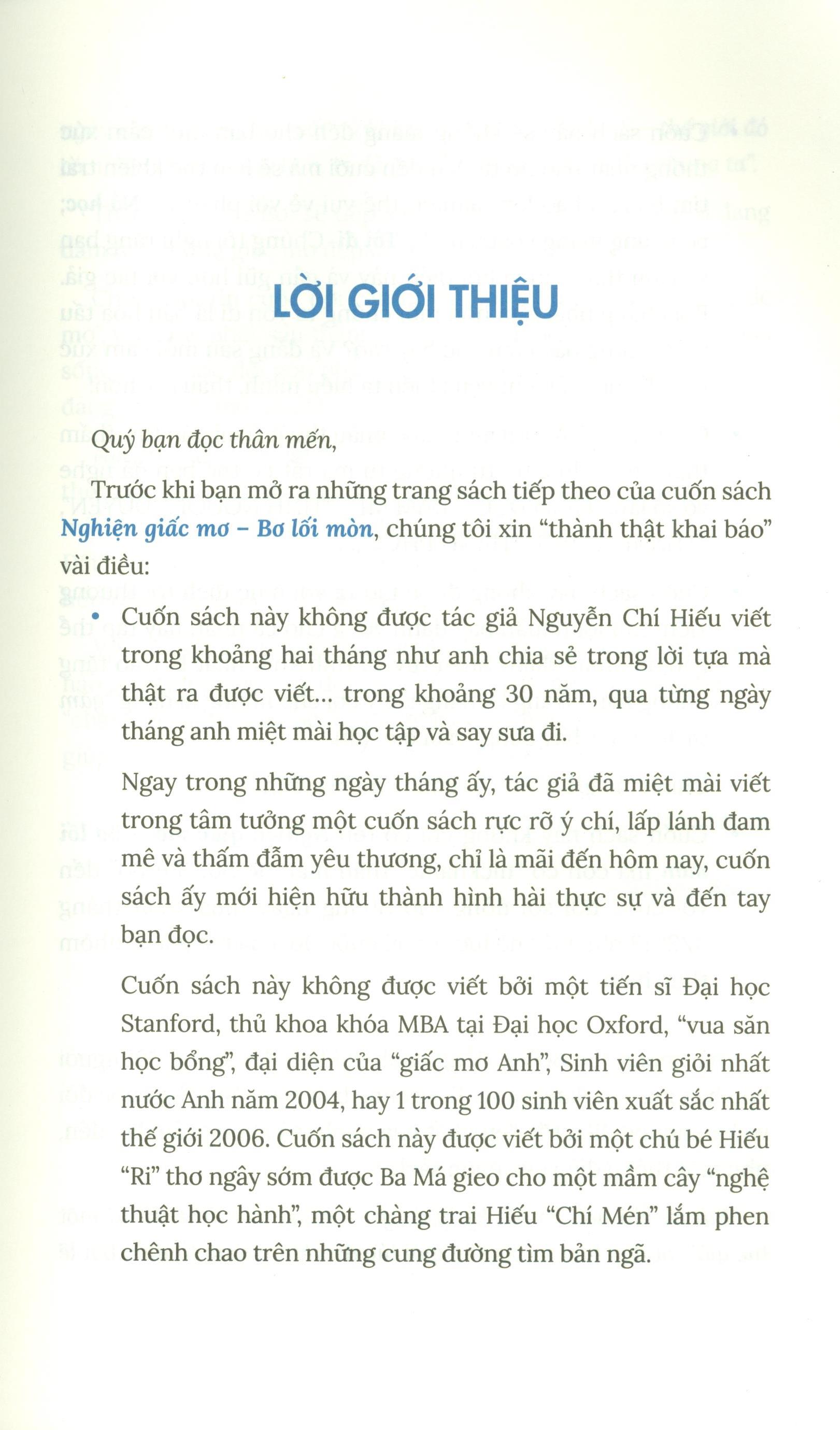 Nghiện Giấc Mơ Bơ Lối Mòn