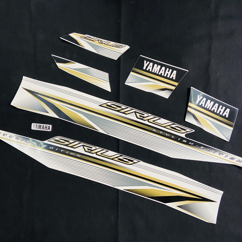 [CHUYÊN TEM SIRIUS] TEM DÁN XE SIRIUS 2019 ĐỜI MỚI 3 LỚP CAO CẤP ĐẸP KHÔNG TÌ VẾT SIÊU CHẤT (MÀU VÀNG TRẮNG)