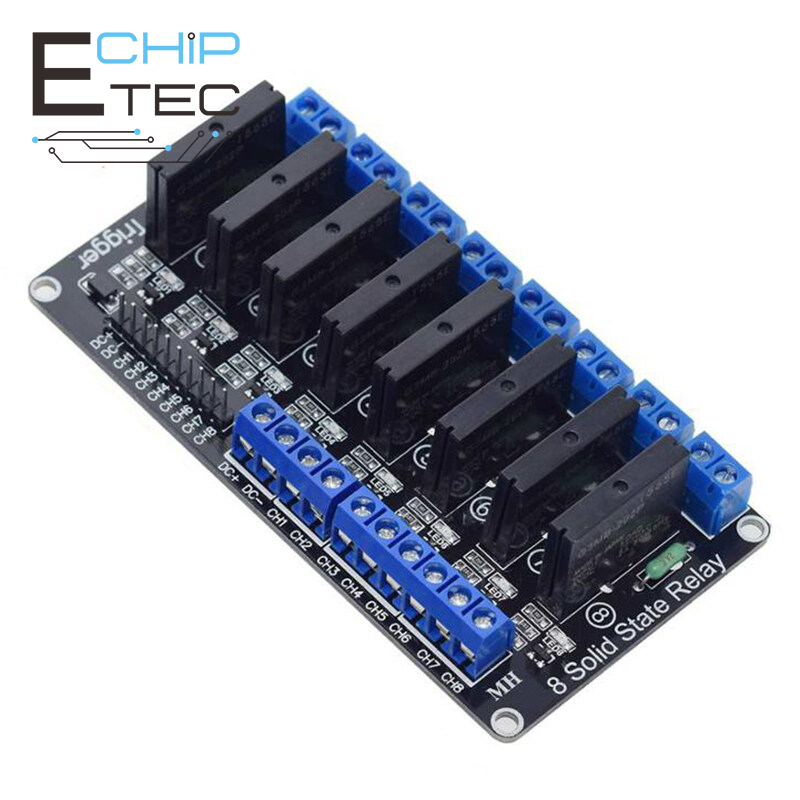 Rơ Le Omron Rơ Le Trạng Thái Rắn 8 Kênh SSR 5V 250V 2A Thích Hợp Cho Arduino