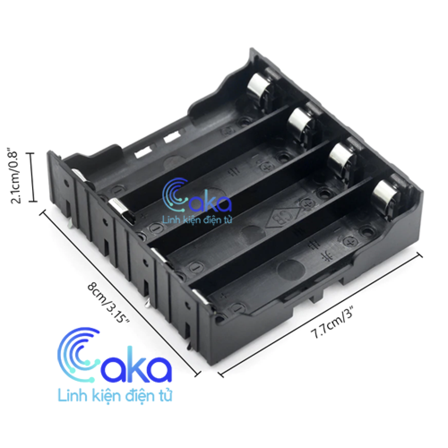 Đế pin 18650 4 pin có chân hàn