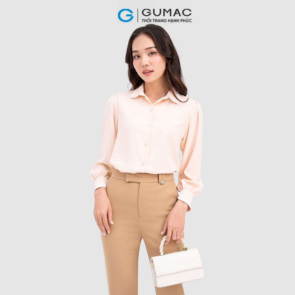 Áo kiểu phối ren thời trang GUMAC AC10075