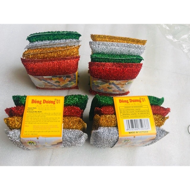 Bộ 10 miếng cước rửa chén KIM TUYẾN ( Loại Dày)