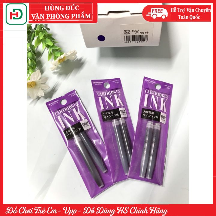 Mực bút máy nhật (tím) 2 ống/vỉ