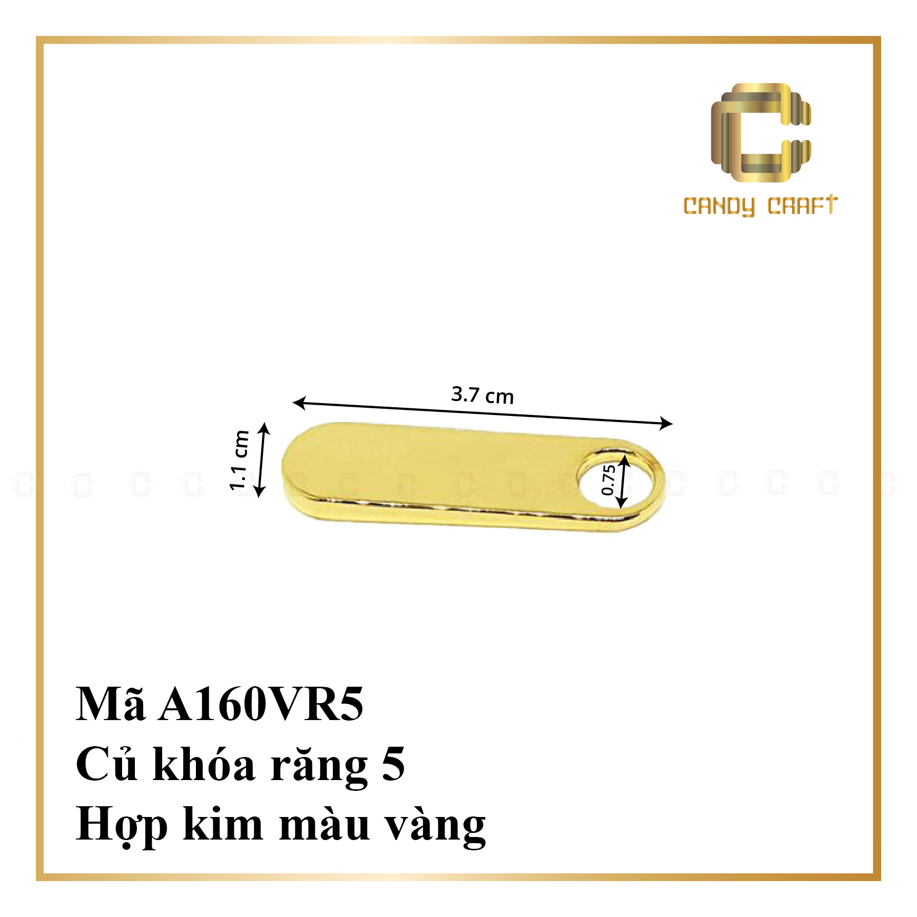 Củ tay kéo răng 5 - răng 3 - phụ kiện làm túi xách