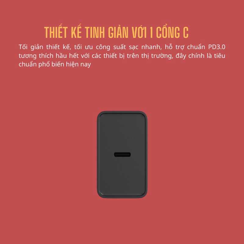 Củ sạc 18W PD3.0 Velasboost V1