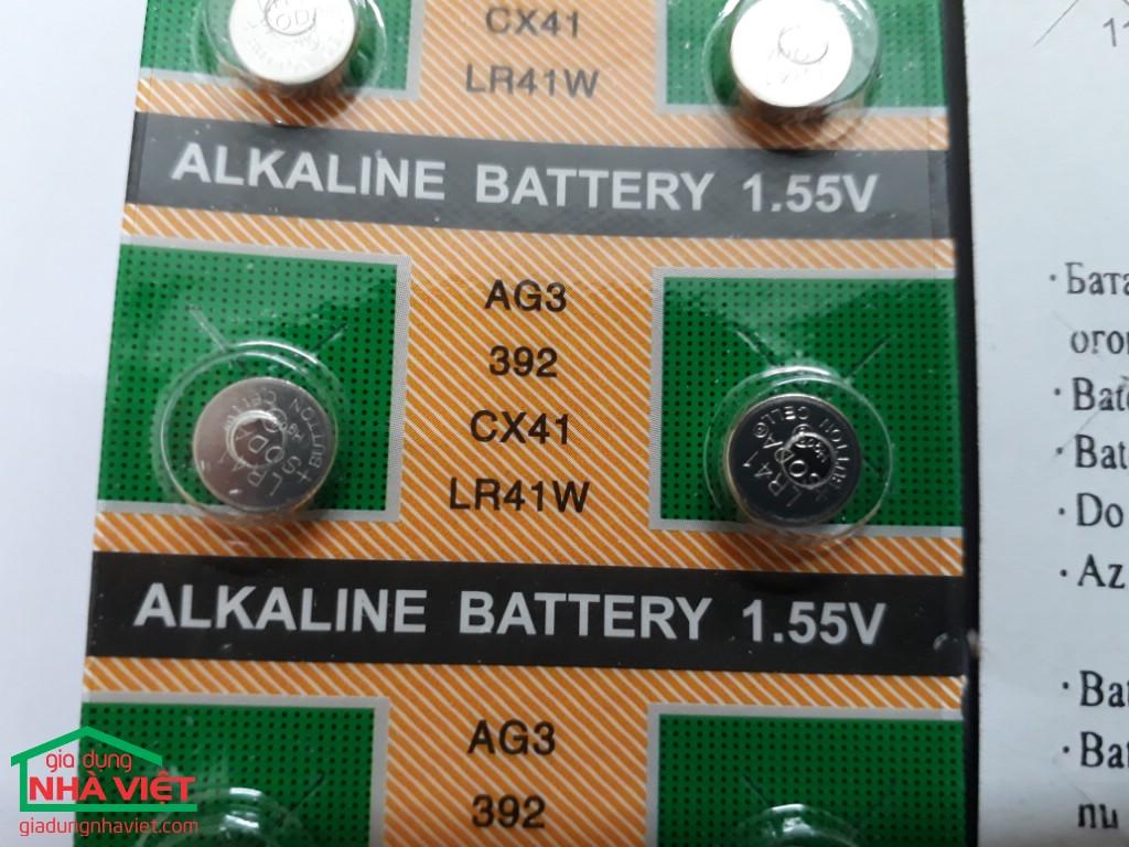 Vỉ 10 viên pin cúc áo LR41 AG3