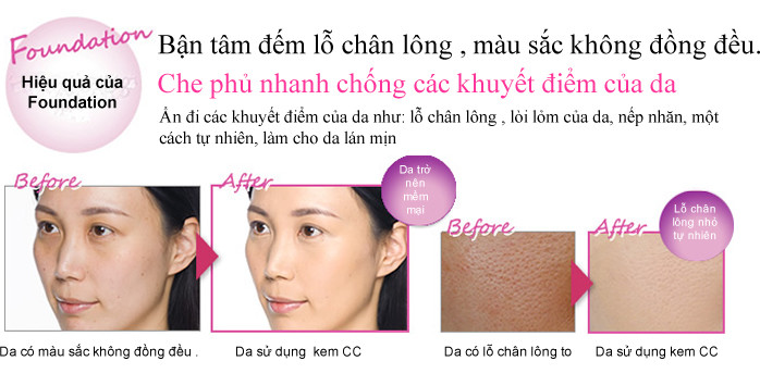 Kem Nền, Chống Nắng CC Cream Nhật Bản