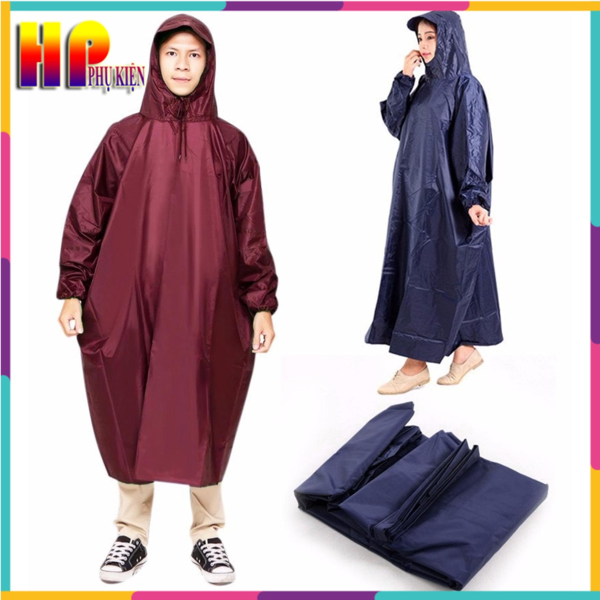 Áo mưa bít vải dù Kara 1m2 mẫu trơn