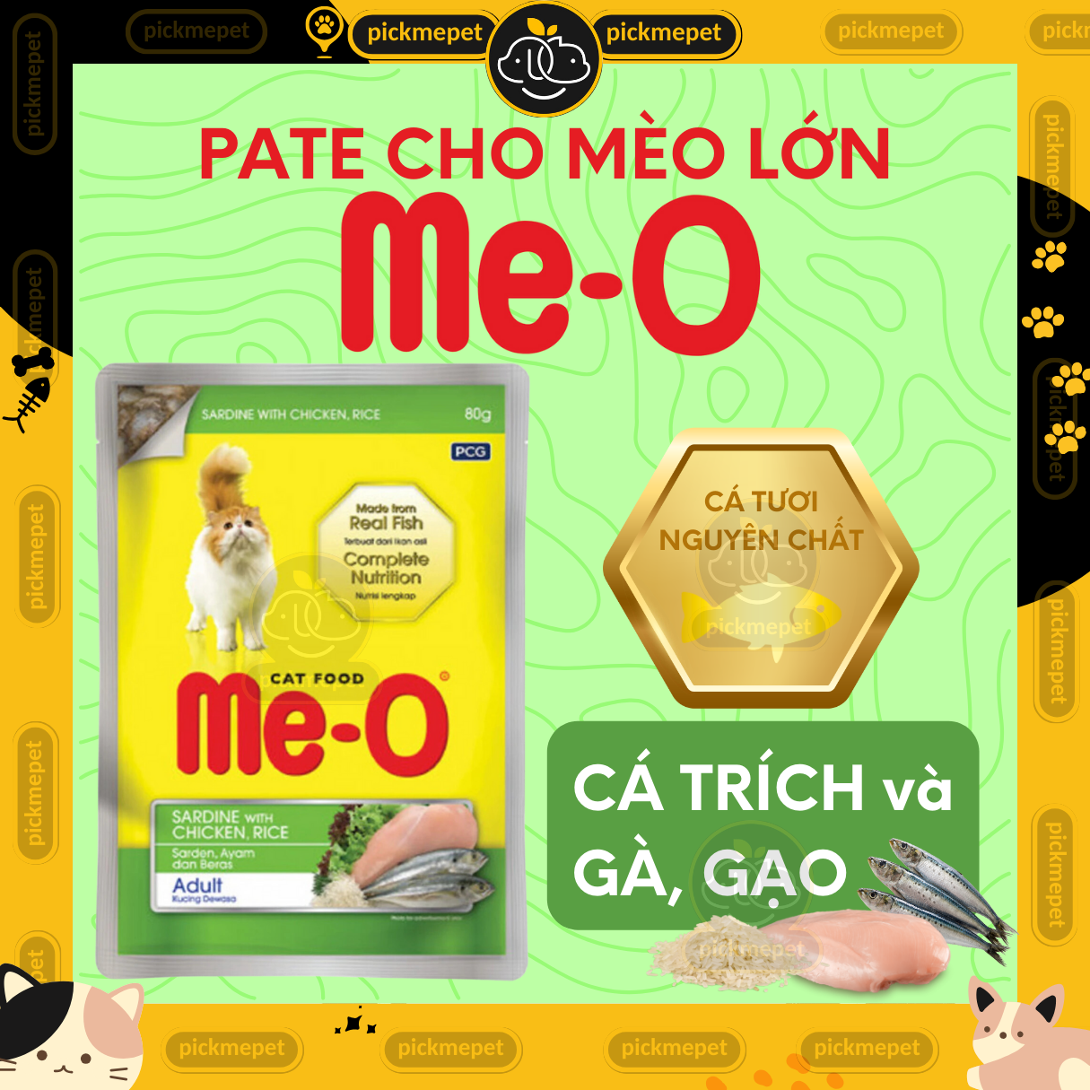 Pate Me-o Cho Mèo Trưởng Thành 80g