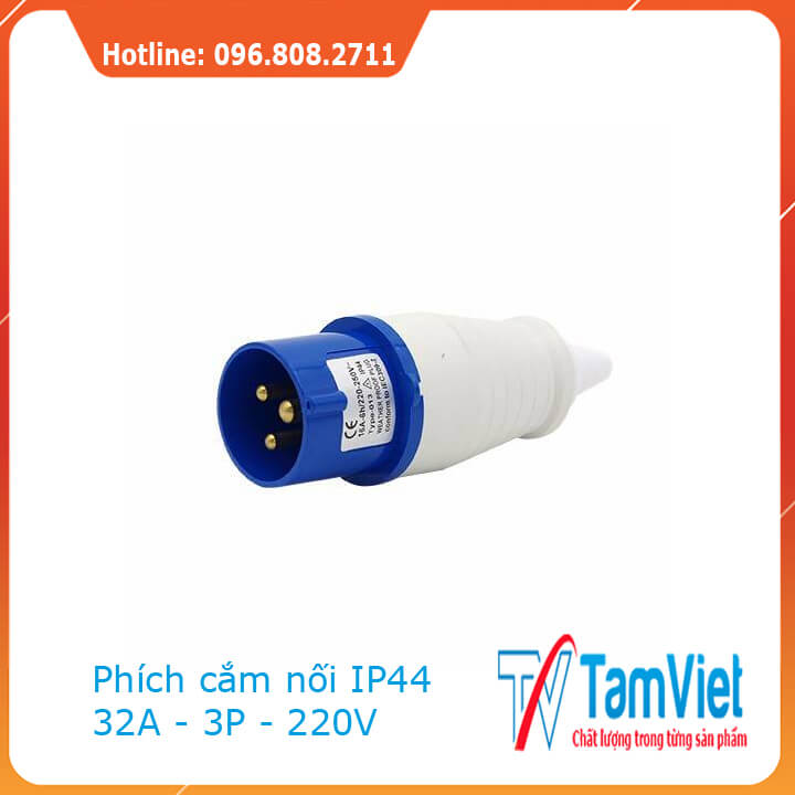 Phích cắm công nghiệp 32A- 3 chấu -220V