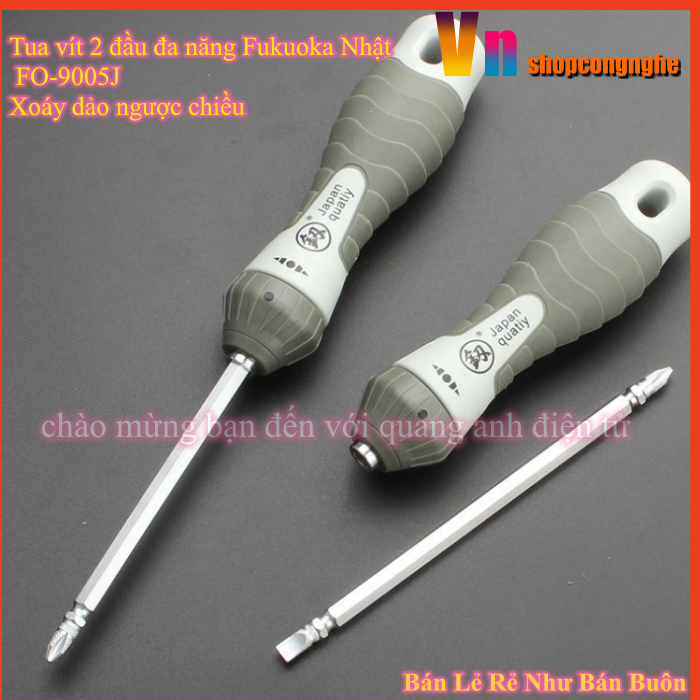 Tua vít 2 đầu đa năng Fukuoka Nhật FO-9005J Xoáy dảo ngược chiều