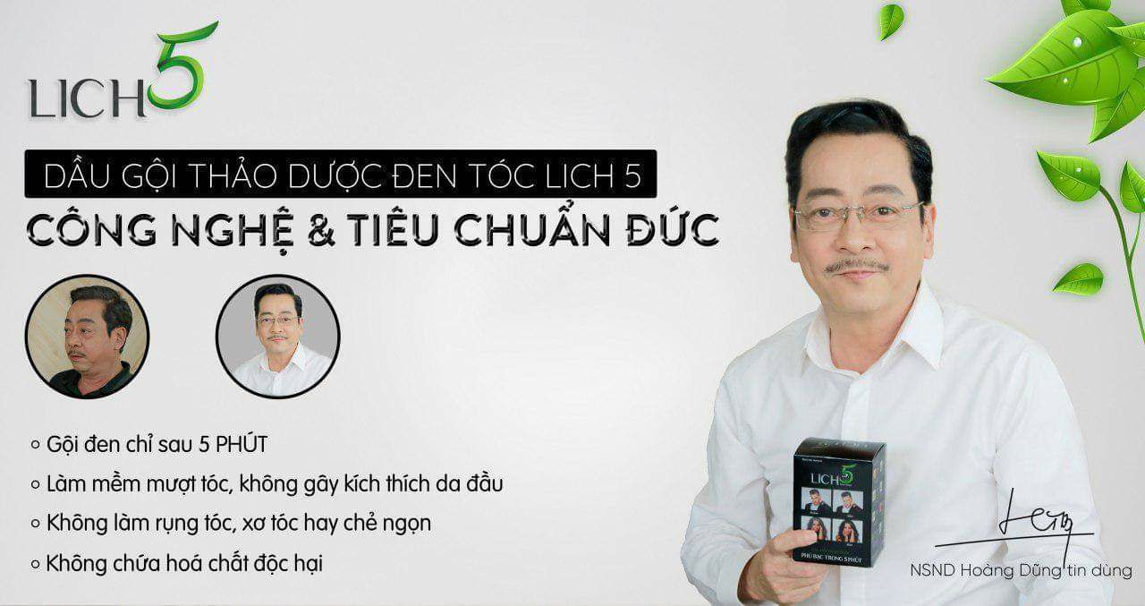 Dầu Gội Thảo Dược phủ bạc LICH 5 (Nâu)