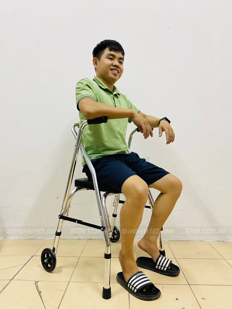 Khung Tập Đi Có Ghế Ngồi LUCASS W9 - Khung Tập Đi dành cho Người già