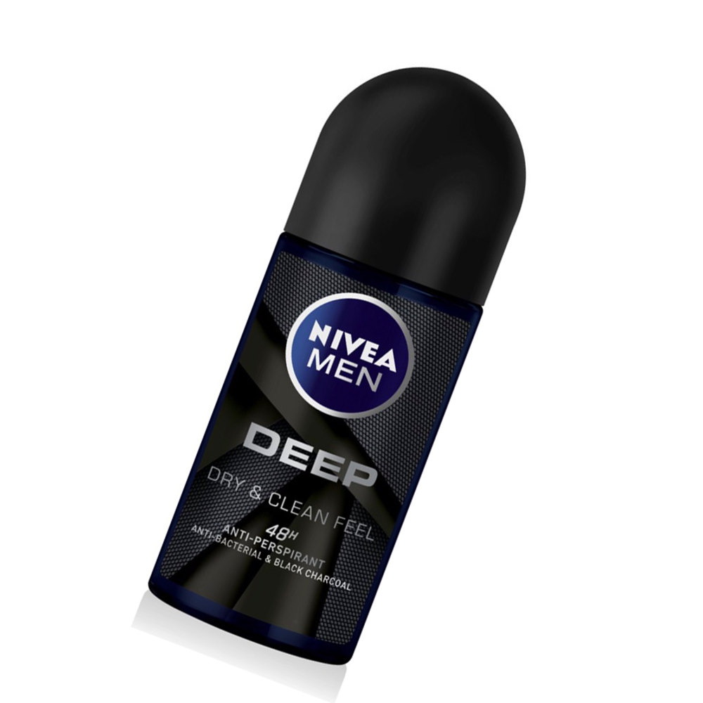 Lăn Ngăn Mùi NIVEA MEN DEEP Than Đen Hoạt Tính 50ml