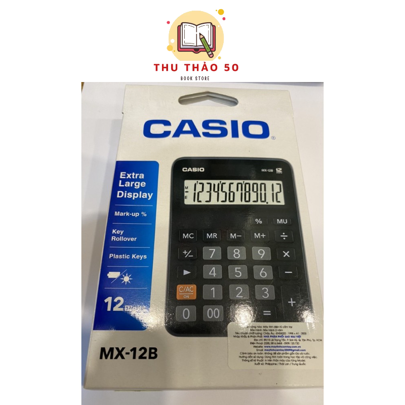 Máy tính casio mx-12b / mx 12b chính hãng.