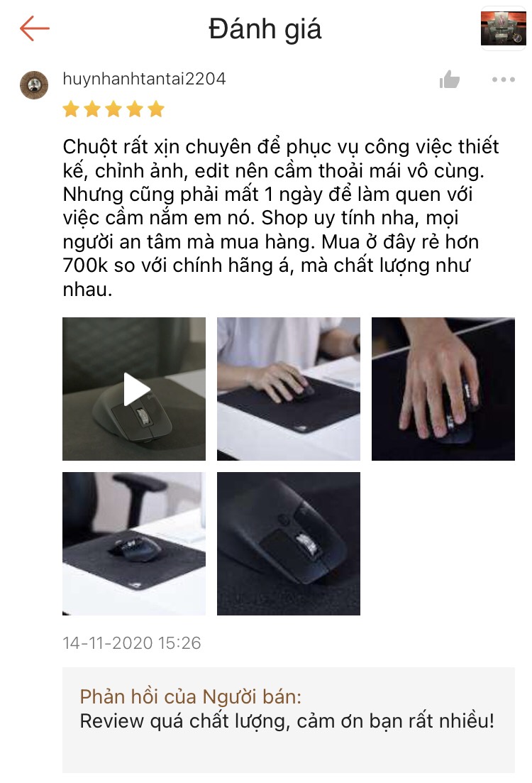 Chuột Logitech MX Master 3 Advanced Multi-Device Bluetooth Wireless Mouse With Ultra-Fast Magspeed Scroll - Graphite