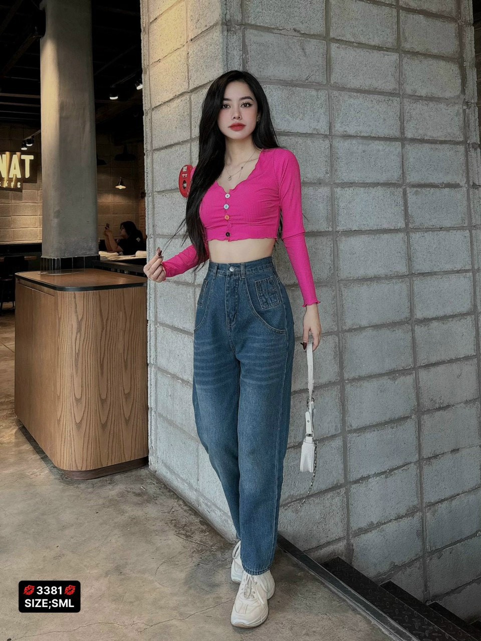 Quần Baggy Nữ Jean Túi Kiểu Form Siêu Đẹp
