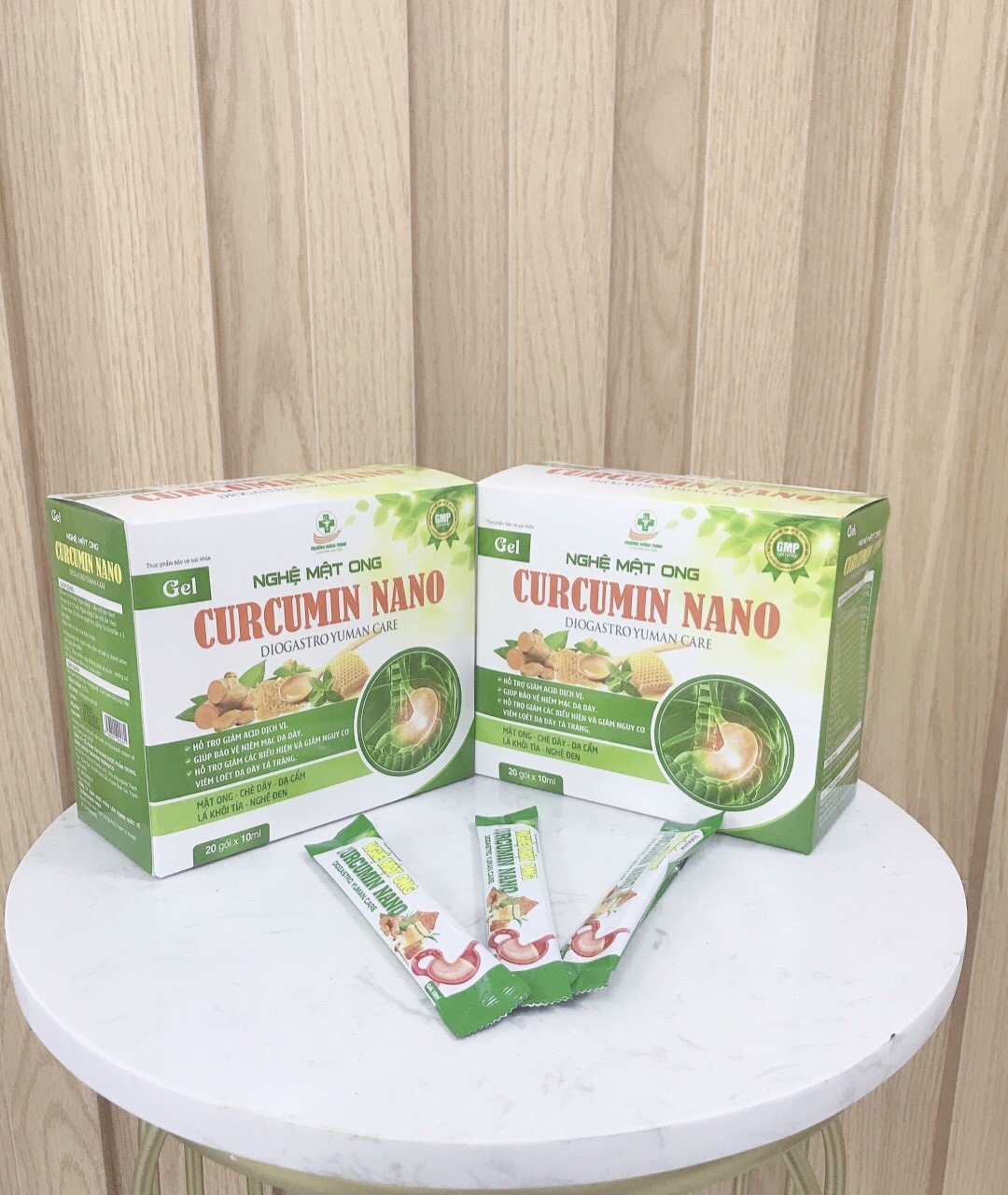 Gel nghệ mật ong Curcumin nano Hỗ trợ giảm Acid dịch vị, giúp bảo vệ niêm mạc dạ dày, giảm nguy cơ viêm loét dạ dày tá tràng