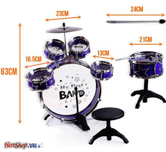 [HCM]Bộ Trống Jazz Drum 5 Chi Tiết Cỡ Lớn