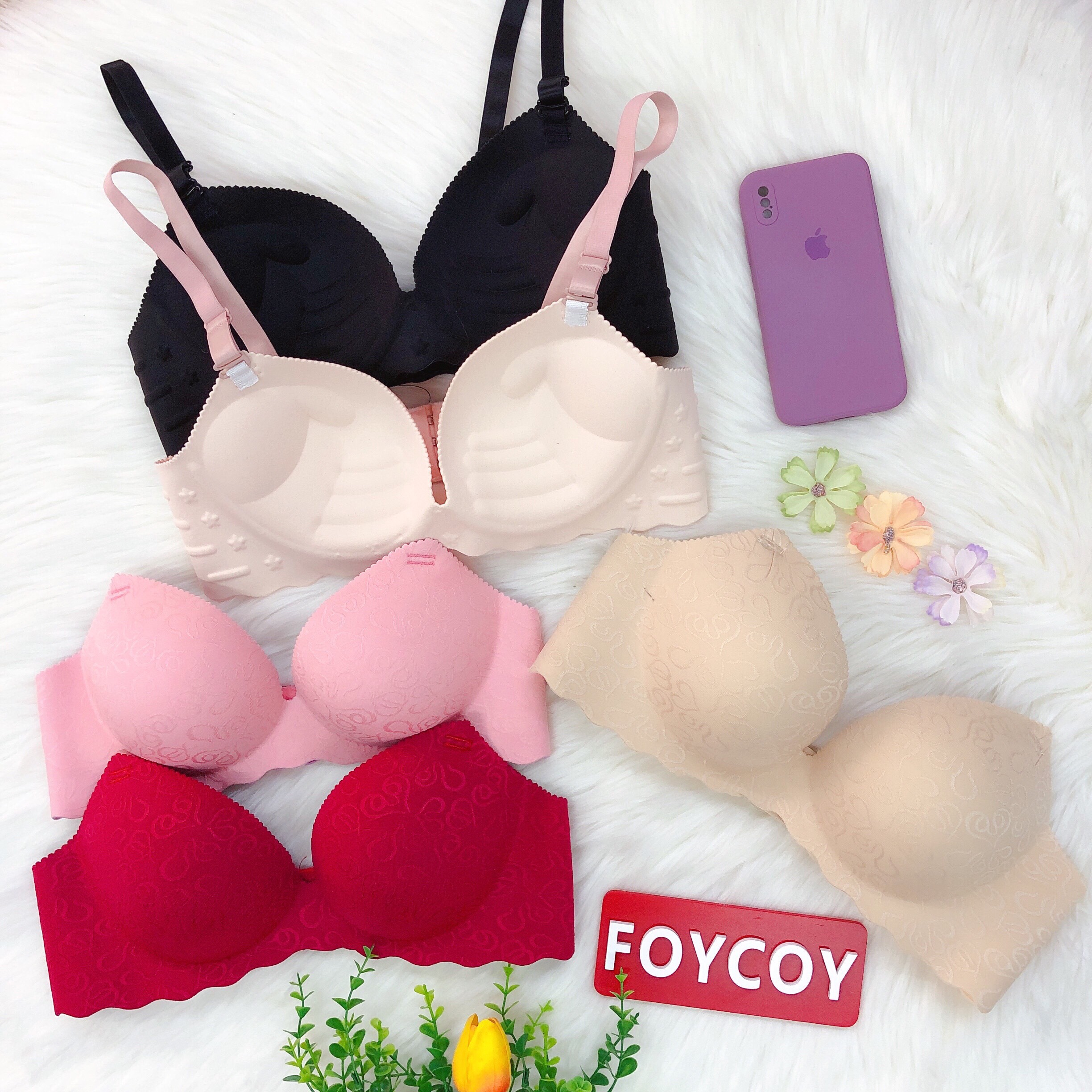 Sét 4 Áo Lót Su Đúc Đệm BÀn Tay Màu Ngẫu Nhiên, Áo Lót Nữ Đệm 3cm Nâng Đẩy Ngực Chống Tụt Size 34-36-38