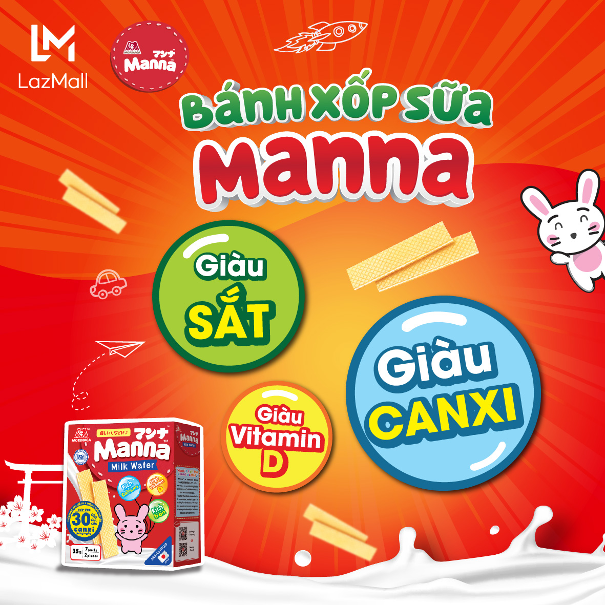 COMBO Bánh Quy & Bánh Xốp Manna (Hộp 46g + Hộp 35g)