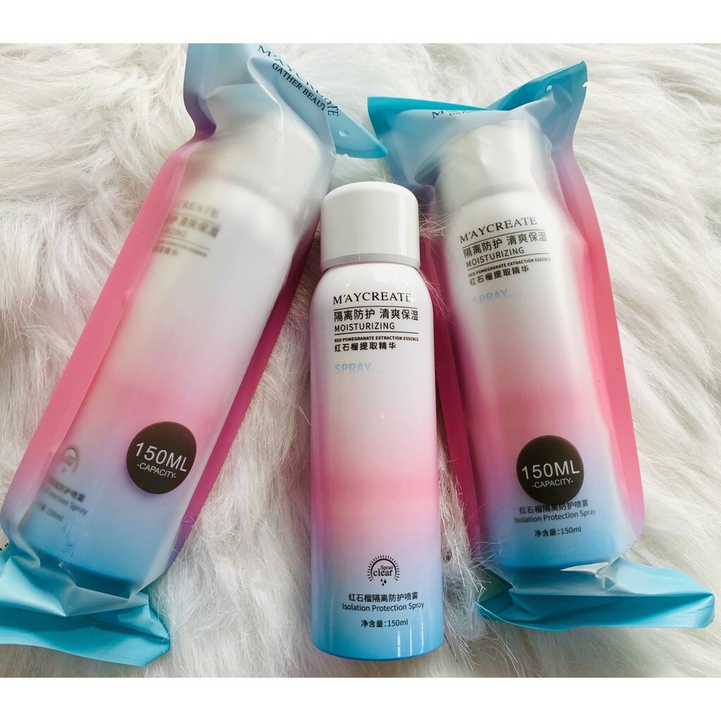 Xịt chống nắng trắng da Maycreate bảo vệ da toàn diện kem chống nắng dạng xịt chính hãng AZONA 150ml XCN01