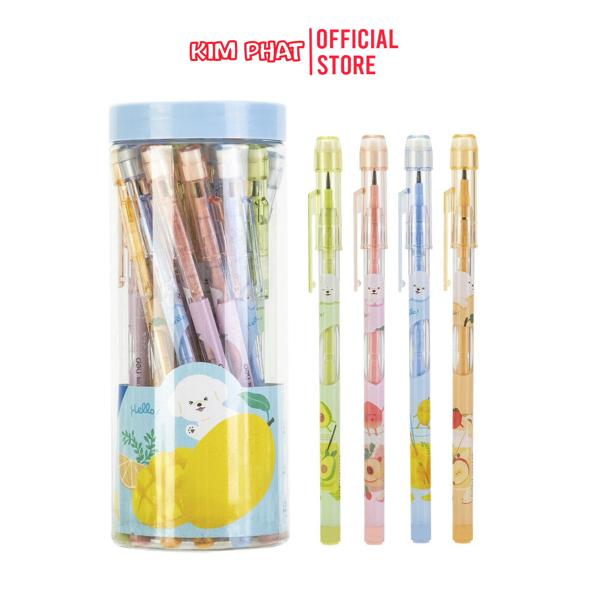 Bút chì khúc HB kèm tẩy Deli C095 (Combo 3 cây)