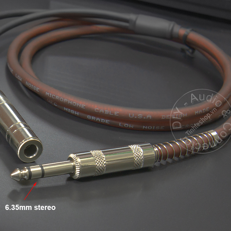 Cáp chuyển 6.5 stereo ra 2 6.5 mono DIY 0.5M đến 5M - Dây chia jack 6ly stereo ra 2 mono