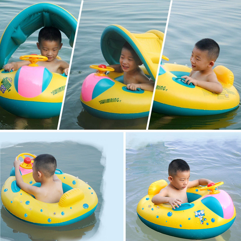 Phao Bơi Xỏ Chân Có Mái Che Cho Bé (Dưới 18KG)