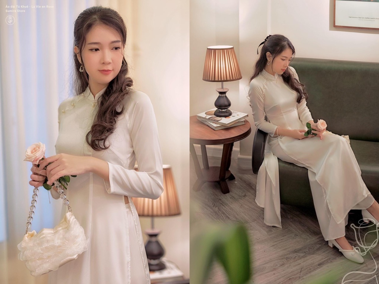 Áo dài cách Tân, áo dài mặc Tết siêu xinh, lụa mềm, mịn mặc sang